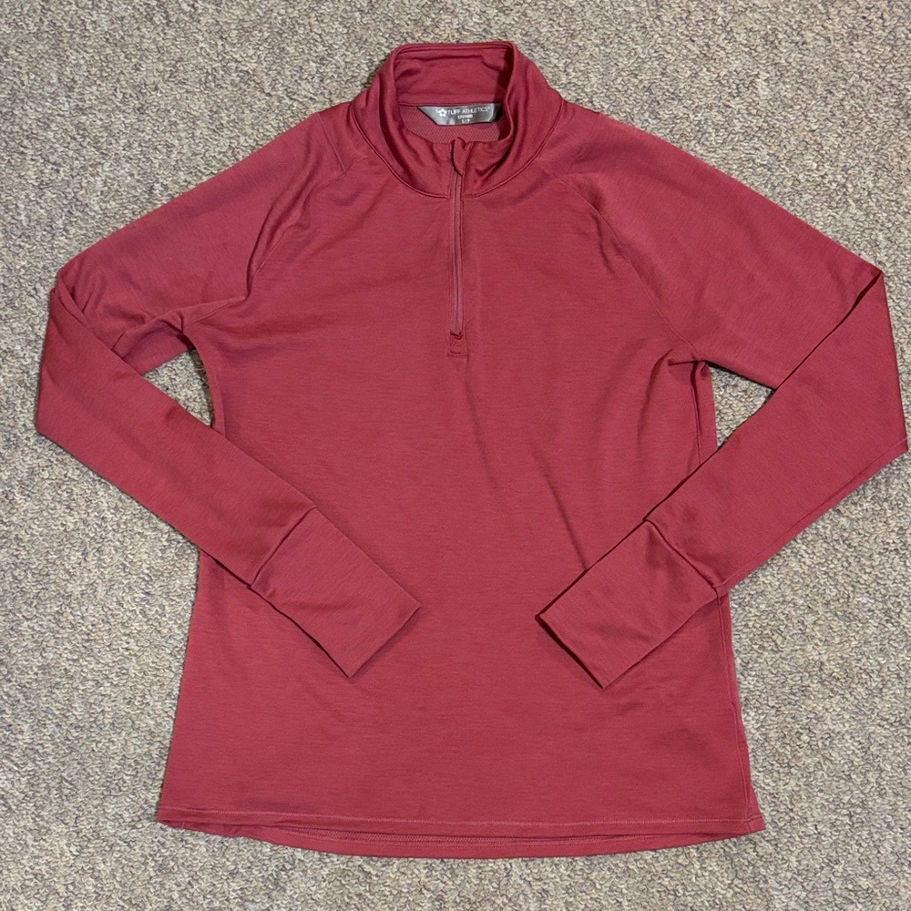 Tuff Athletics Pink Quarter-Zip Top